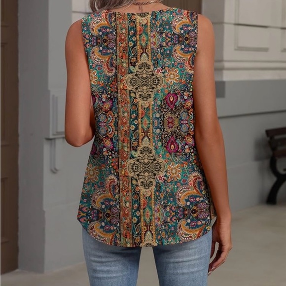 Bohemian Sleeveless Top - Multicolor - Picture 5 of 5